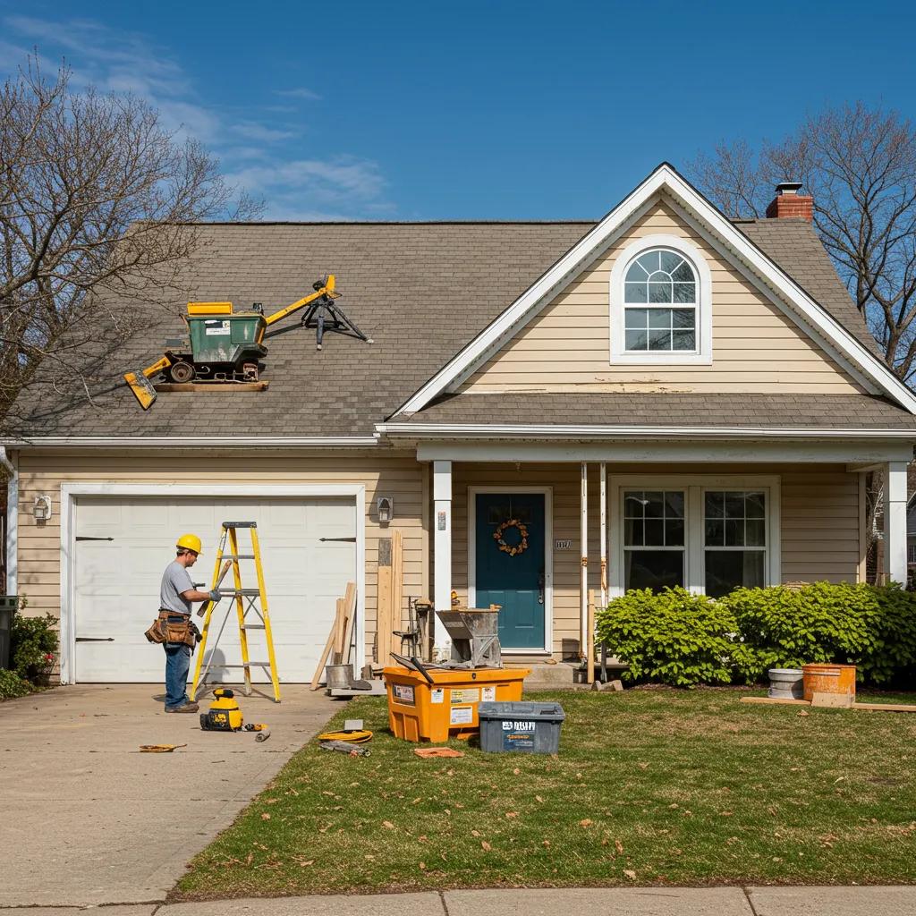 Contractor working on home renovation, emphasizing local SEO for contractors