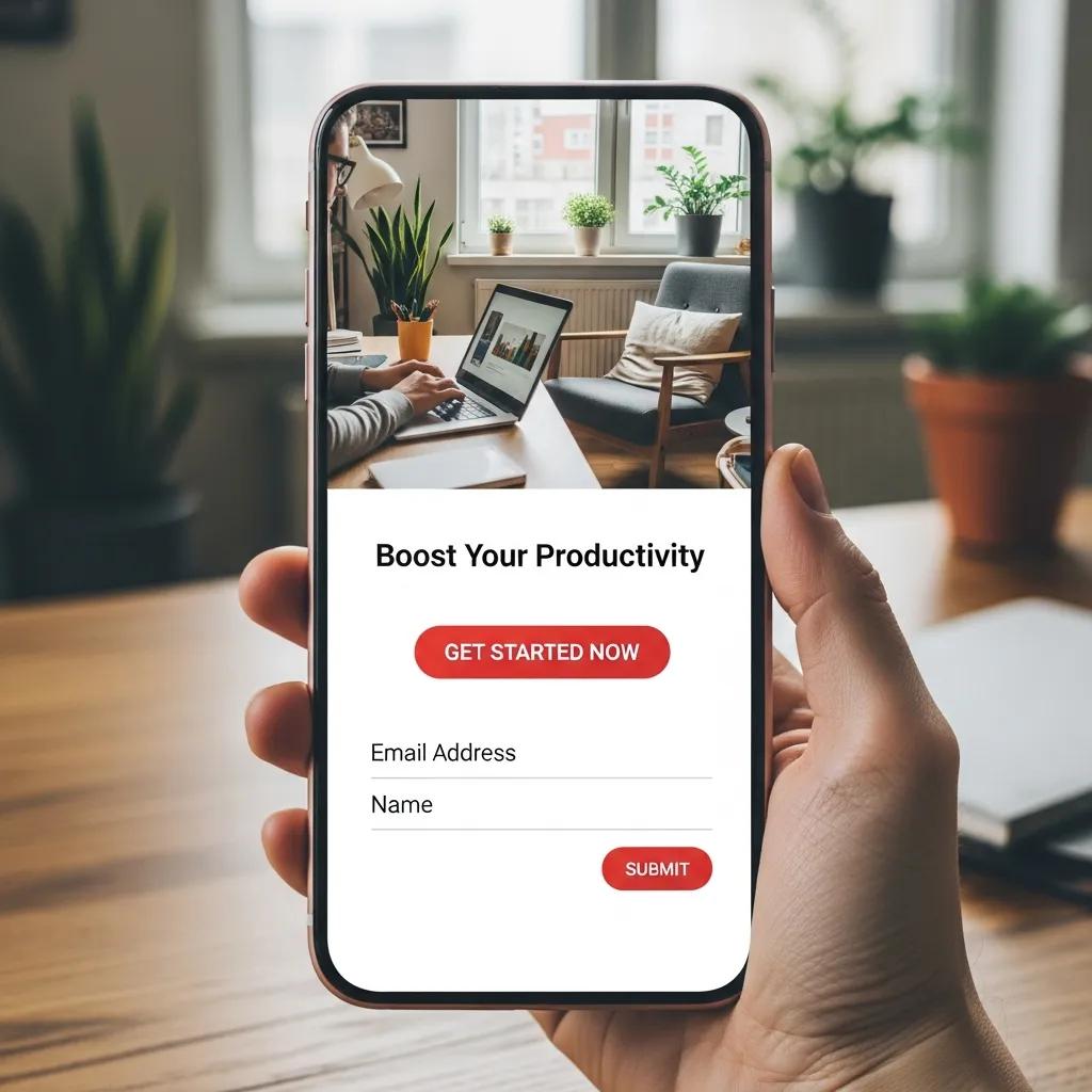 Mobile‑friendly contractor landing page example showing clear messaging and a strong CTA